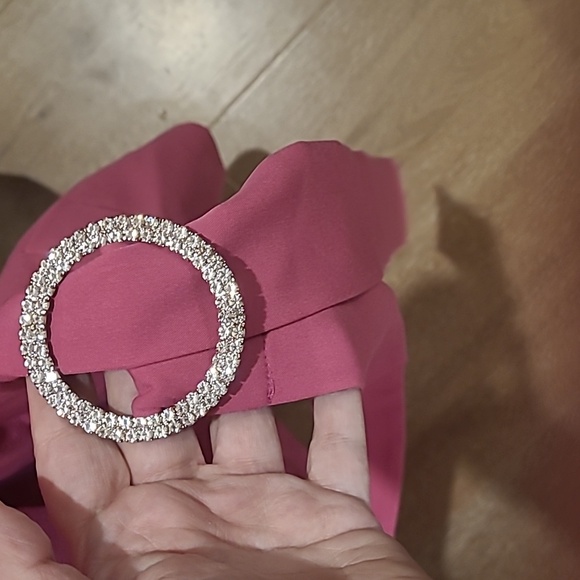 NWT Pink Eloquii Suit Jacket with faux rhinestone belt - Picture 3 of 4